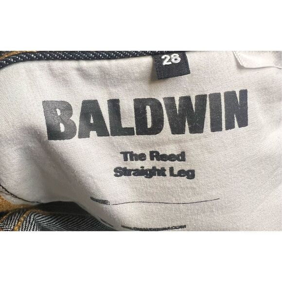 Baldwin The Reed Straight Leg Jean in Dark Wash Selvage Denim Jean NWT Size 28 - Picture 9 of 10